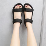 Women Open Toe Sandals Flats Large Size Sandals Summer Casual Sports Flat Shoes