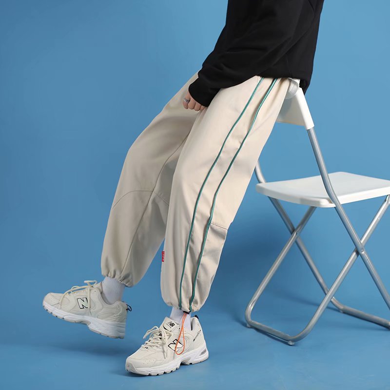 Men Pants Zipper Pocket Sports Casual Pants Men Loose