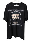 Marilyn Manson T Shirt Heavy Vintage Stacked Short Sleeve T-shirt Oversize