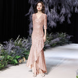 Olivia Wilde See Through Dress Fishtail Sequins Elegant Dress