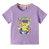 Children Pokemon Pikachu T Shirt Summer Clothing Short Sleeve T-shirt Leisure Sports