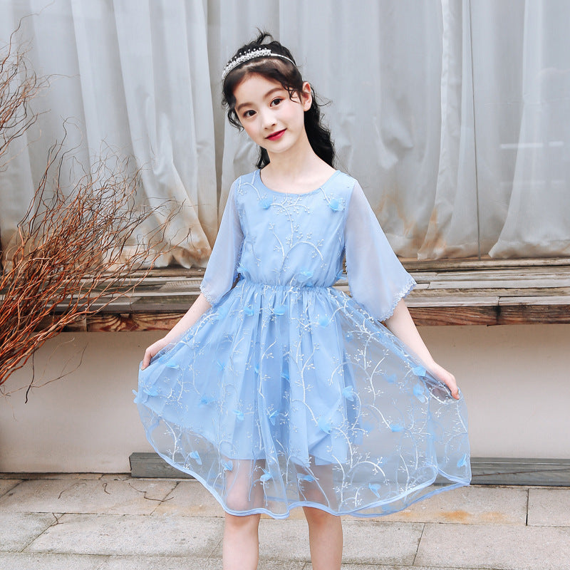 Summer Tops Summer White Embroidered Dress