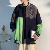 Corduroy Varsity Jacket Corduroy Jacket Men's Spring and Autumn Color Contrast Patchwork Baseball Uniform Casual Loose Embroidered Jacket