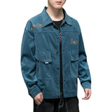 Corduroy Varsity Jacket Men's Autumn and Winter Lapel Corduroy Jacket Menswear Autumn Clothes Top Clothes