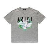 Amiri T Shirt Color Parrot Printing Casual Hip Hop Short Sleeve T-shirt