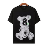We11 Done T Shirts Cartoon Bear Print Loose Large Size Men and Women Same Style
