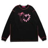 Mens Fall Outfits Autumn Letter Printing Color Contrast Long Sleeve T-shirt Loose Long Sleeve Top