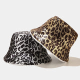 Leopard Fur Hat Autumn and Winter Fisherman Hat