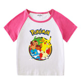 Children Pokemon Pikachu T Shirt Cotton T-shirt Casual Sports Cute