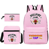 Stranger Things Backpack Schoolbag Backpack Three-Piece Canvas Bag Crossbody Bag