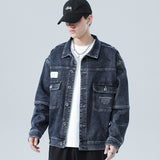 Denim Jacket Men's Loose Casual Youth Stretch All-Matching Jacket