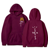 Cactus Jack McDonalds Hoodie Printed Hooded Long Sleeve Pocket Sweatshirt Sports