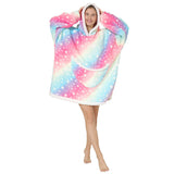 Hoodies Blankets Fleece Warm Lazy Pajamas Home Wearable Blanket