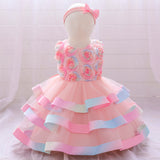 Summer Rompers Children's Cake Birthday Party Dress