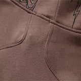 Rrr123 Hoodie Retro Brown Distressed Hoodie Men and Women Casual Loose Hoodie
