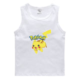 Children Pokemon Pikachu T Shirt Sweat-Absorbent Cotton Vest
