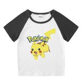 Children Pokemon Pikachu T Shirt Summer Clothing Short Sleeve T-shirt Leisure Sports