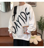 Men Sweatshirts Sweater Men's Autumn Loose round Neck Long Sleeve