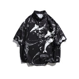 Men T Shitrs Summer Men's Printing Lapel Shirt Short Sleeve