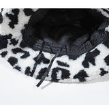 Leopard Fur Hat Bucket Hat