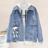 Paisley Denim Jacket Women's Spring and Autumn Loose Jacket