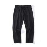 Mens Fall Outfits Workwear Lace-up Jeans Men Vibe Retro Style Loose Straight Wide Leg Mop Jeans