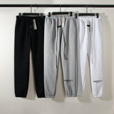 Kanye West Sunday Service Pant Fog Season 8 Flocking Ankle Banded Drawstring Fleece Lined