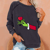 Grinch Hoodie Grinch Stole Christmas round Neck Sweater for Women