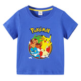 Children Pokemon Pikachu T Shirt Cotton T-shirt Casual Sports Cute
