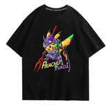 Men and Women Pokemon Pikachu T Shirt New Century Gospel Warrior Eva Cotton Short Sleeve T-shirt