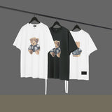 We11 Done T Shirts Necklace Bear Reflective T-shirt for Men and Women
