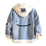 Comic Denim Jacket Dreamwastaken Man and Woman Cartoon Denim Coat Top