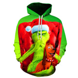 Grinch Hoodie 3D Printed Hood Personality Sweater