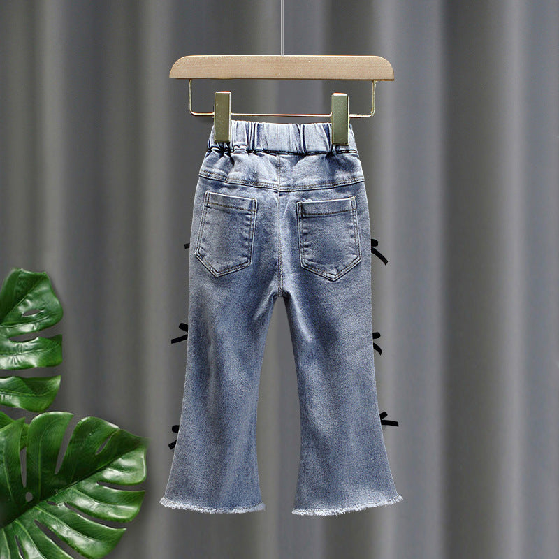 Toddler Girls Pants Girls' Spring Clothes Jeans Casual Flared Pants