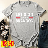Let'S Go Brandon T Shirt English Letter Pattern Short Sleeve T-Shirt