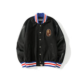 Shark Print Jacket Men'S And Women'S Youth Fashion Street Baseball Jacket Jacket