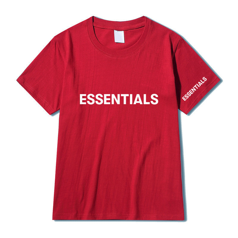 Fog Fear of God T Shirts Essentials Letter Hot Stamping Crew Neck Casual T-shirt