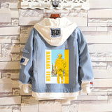 Comic Denim Jacket Male and Female Students Loose Sweater Denim Jacket