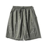 Men Shorts Summer Solid Color Printing Casual Pants Loose