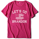 Let's Go Brandon T Shirt Letter Print Short-Sleeve T-shirt for Women