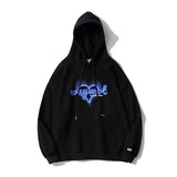 Mens Fall Outfits Letter Graffiti Hooded Sweater Casual Loose Student Sports Hoodie