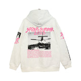 Rhude Hoodie Vintage Retro Style Personality Printed Hip Hop Loose Couple Hooded Sweater