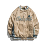 Vintage Letterman Jacket Autumn Corduroy Embroidered Casual Jacket