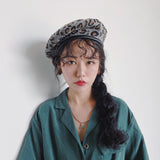 Leopard Fur Hat Beret