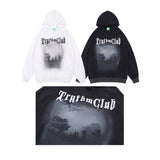 Mens Fall Outfits Printing Suit Hoodie Sweater Autumn Loose Casual Hooded Long Sleeve T-shirt Men