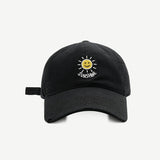 Smiley Face Cap Sun Smiley Face English Embroidered Baseball Cap