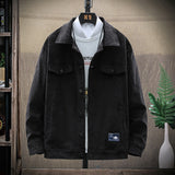 Corduroy Varsity Jacket Corduroy Jacket Men's Spring and Autumn Clothes Vintage Overalls Jacket Trendy Men's Clothing
