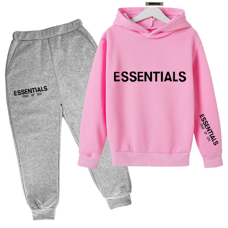 Kids Fog Fear of God Essentials Hoodie & Pants 2 Piece Set