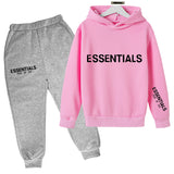 Kids Fog Fear of God Essentials Hoodie & Pants 2 Piece Set