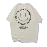 Smiley Face T Shirt Casual Sports Top